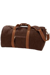 Винтажная холщовая дорожная сумка - 45 литров (2 шт. в упаковке) Quadra, коричневый
