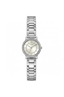 Модные аналоговые кварцевые часы Melody из нержавеющей стали - Gw0468L1 Guess, белый