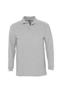 Рубашка поло из хлопка пике с длинными рукавами Winter II SOL&apos;S, серый Sols