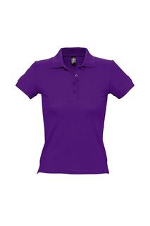 Рубашка поло из хлопка с короткими рукавами People Pique SOL&apos;S, фиолетовый Sol's