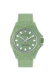 Модные аналоговые кварцевые часы Plein Power из пластика и смолы — Pwkaa0221 Philipp Plein, зеленый