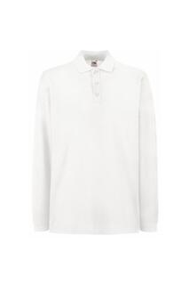 Рубашка поло премиум-класса с длинными рукавами Fruit of the Loom, белый