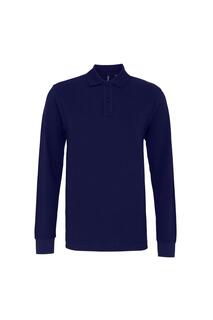 Рубашка поло классического кроя с длинными рукавами Asquith &amp; Fox, темно-синий