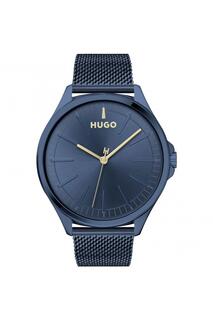 Модные аналоговые кварцевые часы Smash из нержавеющей стали — 1530136 HUGO, синий