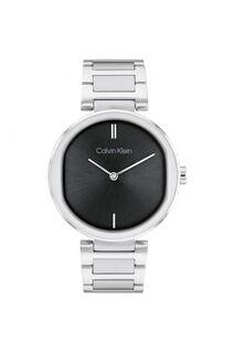Модные аналоговые кварцевые часы Sensation из стерлингового серебра - 25200249 CALVIN KLEIN, черный