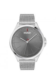 Модные аналоговые кварцевые часы Smash из нержавеющей стали — 1530135 HUGO, серый