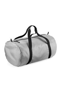 Водонепроницаемая дорожная сумка Packaway Barrel Bag / Duffle (32 литра) (2 шт.) Bagbase, серебро