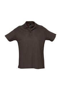 Рубашка поло с короткими рукавами Summer II Pique SOL&apos;S, коричневый Sols