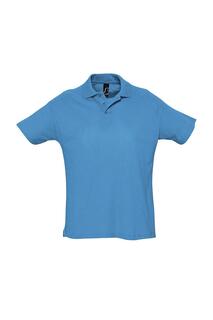 Рубашка поло с короткими рукавами Summer II Pique SOL&apos;S, синий Sols
