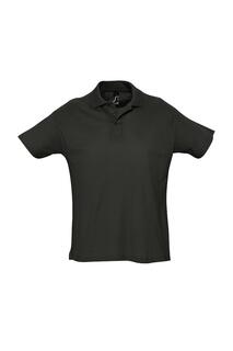 Рубашка поло с короткими рукавами Summer II Pique SOL&apos;S, черный Sols