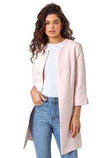 Текстурированная удлиненная куртка Roman, розовый
