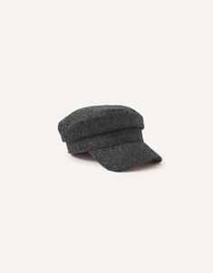 Текстурированная шляпа Baker Boy из букле Accessorize, черный
