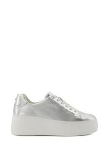 Кроссовки &apos;Episode&apos; Leather Trainers Dune London, серебро