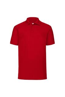 Рубашка поло с короткими рукавами из пике 65/35 Fruit of the Loom, красный