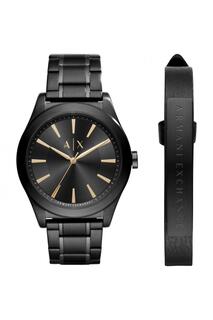 Модные аналоговые кварцевые часы из нержавеющей стали - Ax7102 Armani Exchange, черный