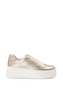 Кроссовки &apos;Episode&apos; Leather Trainers Dune London, золото