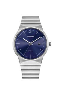 Классические часы Eco-Drive из нержавеющей стали с браслетом - Bm7580-51L Citizen, синий
