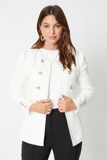 Куртка в стиле милитари из букле Wallis, белый