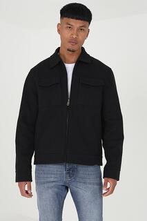 Куртка в стиле вестерн из искусственной шерсти &apos;Fixture&apos; Brave Soul, черный