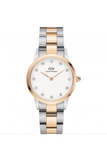 Классические часы Iconic Lumine 28 из нержавеющей стали с покрытием — Dw00100359 Daniel Wellington, белый