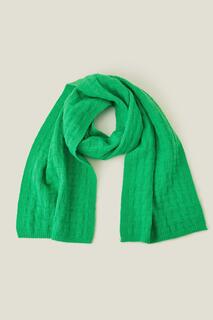Гео-вязаный шарф Accessorize, зеленый
