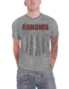 Футболка с президентской печатью «Hey Ho Burn Out» Ramones, серый