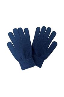 Тонкие вязаные зимние теплые волшебные термошерстяные перчатки Sock Snob, синий
