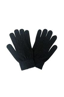 Тонкие вязаные зимние теплые волшебные термошерстяные перчатки Sock Snob, черный