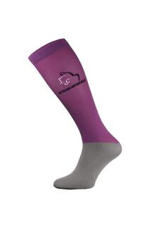 Тонкие носки до колена из технической микрофибры для верховой езды COMODO, фиолетовый