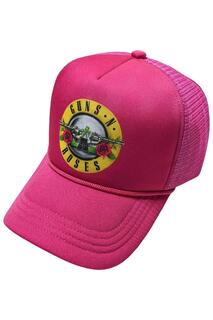 Бейсболка Trucker Classic Band с логотипом Guns N Roses, розовый