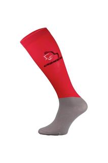 Тонкие носки до колена из технической микрофибры для верховой езды COMODO, красный