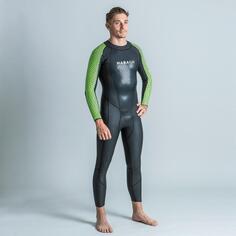 Гидрокостюм Decathlon для плавания в открытой воде из неопрена со скользящей кожей 2,5/2 мм, стоимость 500 шт. Nabaiji, зеленый