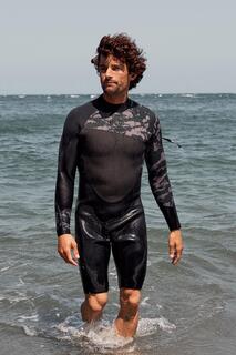 Классический короткий гидрокостюм Conway, 4 мм, прочный летний костюм для серфинга на молнии Animal, серый