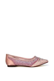 Свадебные туфли-лодочки &apos;Vivian&apos; с острым носком и блестящими стразами XY London, розовый
