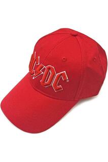 Бейсболка с логотипом AC/DC, красный