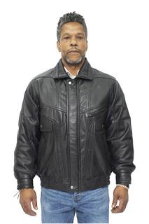 Классический кожаный бомбер Harrington-Минск Infinity Leather, черный