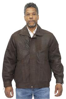 Классический кожаный бомбер Harrington-Минск Infinity Leather, коричневый