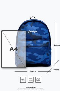 Классический рюкзак с камуфляжным принтом Hype, темно-синий