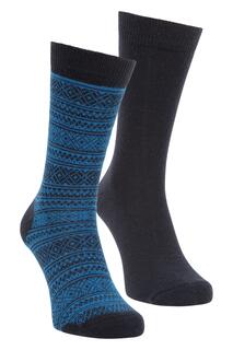 Носки с рисунком Зимние носки из шерсти мериноса, которые можно стирать в машине Mountain Warehouse, синий
