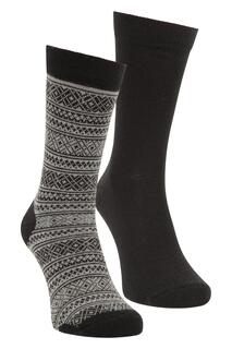 Носки с рисунком Зимние носки из шерсти мериноса, которые можно стирать в машине Mountain Warehouse, серый