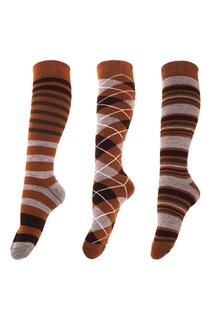 Носки-сапоги Wellington с рисунком (3 пары) Universal Textiles, бежевый