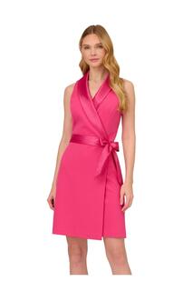 Платье-смокинг из крепа Adrianna Papell, розовый