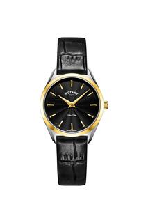 Сверхтонкие классические аналоговые кварцевые часы из нержавеющей стали - Ls08011/04 Rotary, черный