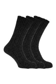 Носки-ботинки из смесовой шерсти (3 шт.) Universal Textiles, черный