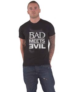 Футболка с текстовым логотипом Bad Meets Evil Eminem, черный