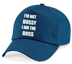Бейсбольная кепка «Я не босс, я босс» 60 SECOND MAKEOVER, темно-синий