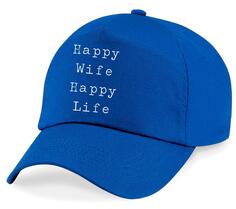 Бейсбольная кепка «Счастливая жена, счастливая жизнь» 60 SECOND MAKEOVER, синий
