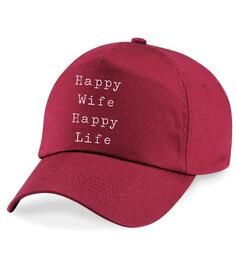 Бейсбольная кепка «Счастливая жена, счастливая жизнь» 60 SECOND MAKEOVER, коричневый