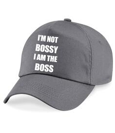 Бейсбольная кепка «Я не босс, я босс» 60 SECOND MAKEOVER, серый