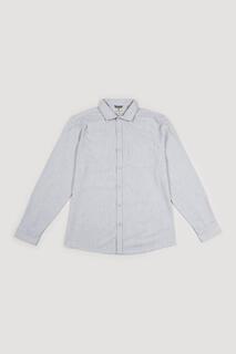 Светло-серая меланжевая фланелевая рубашка с длинным рукавом Larsson &amp; Co, серый